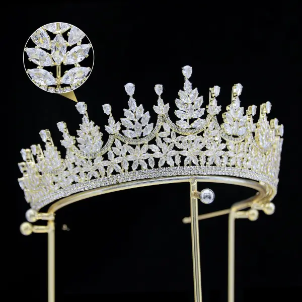 Bling Bling Sølv Rhinestone Zirkon Har Tilbehor 2024 Legering Bryllup Tilbehør