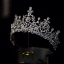 Charming Silver Rhinestone Wedding Tiara 2022 Zircon Alloy Bridal Jewelry Tiara Bridal Hair Accessories