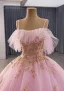 Luxury / Gorgeous Blushing Pink Beading Sequins Prom Dresses 2025 Ball Gown Spaghetti Straps Sleeveless Backless Chapel Train Prom Formal Dresses