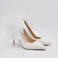 Chic / Beautiful White Pearl Appliques Wedding Shoes 2022 Leather 10 cm Stiletto Heels Pointed Toe Wedding Pumps High Heels
