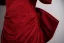Elegant Burgundy Satin Prom Dresses 2025 A-Line / Princess Off-The-Shoulder Short Sleeve Backless Bow Sweep Train Formal Dresses