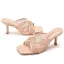 Modest / Simple Beige Casual Womens Sandals 2022 7 cm Stiletto Heels Open / Peep Toe Sandals High Heels
