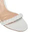 Sexy White Evening Party Womens Sandals 2022 11 cm Stiletto Heels Ankle Strap Open / Peep Toe Sandals High Heels