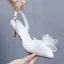 Elegant White Bow Wedding Shoes 2026 6 cm Stiletto Heels Pointed Toe Wedding High Heels