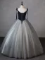 Chic / Beautiful Navy Blue Beading Prom Dresses 2023 Ball Gown V-Neck Sleeveless Backless Floor-Length / Long Prom Formal Dresses