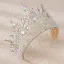 Sjarmerende Rødmende Rosa Rhinestone Legering Bryllup Krone Har Tilbehor 2024