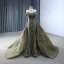 High-end Burgundy Handmade  Beading Evening Dresses 2024 Trumpet / Mermaid Off-The-Shoulder Short Sleeve Backless Court Train Evening Party Formal Dresses