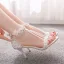 Charming Multi-Colors T-Strap Pearl Lace Flower Prom Womens Sandals 2024 7 cm Stiletto Heels Open / Peep Toe Sandals High Heels