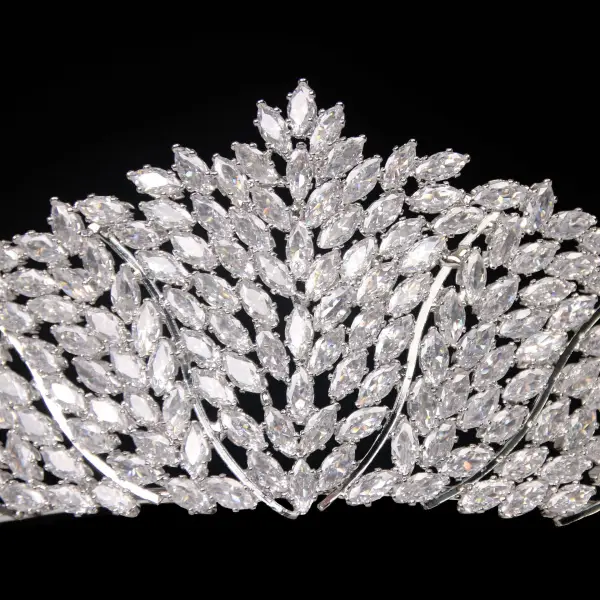 Scintillantes Argenté Faux Diamant Zircon Accessoire Cheveux Mariage 2024 Mariage Accessorize