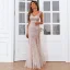 Sparkly Gold Sequins Evening Dresses 2022 Trumpet / Mermaid V-Neck Sleeveless Backless Floor-Length / Long Evening Party Formal Dresses
