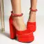 Ungewöhnlich Blau Ball Satin Damen schuhe 2022 Strass Knöchelriemen 14 cm Thick Heels Quadratische Zehe Pumps Hochhackige