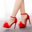 Sexy Noire Soirée Plumes Sandales Femme 2023 11 cm Talons Aiguilles Peep Toes / Bout Ouvert Sandales Talons Hauts
