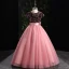 Chic / Beautiful Grey Sequins Prom Flower Girl Dresses 2022 Ball Gown Scoop Neck Sleeveless Sash Bow Floor-Length / Long Flower Girl Dresses