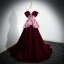 Elegant Burgundy Beading Pearl Sequins Flower Prom Dresses 2024 Velvet Ball Gown Off-The-Shoulder Short Sleeve Backless Sweep Train Prom Formal Dresses