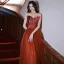 Charming Burgundy Bow Strapless Evening Dresses 2022 A-Line / Princess Sleeveless Backless Floor-Length / Long Evening Party Formal Dresses