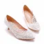 Élégant Blanche En Dentelle Fleur Paillettes Chaussure De Mariée 2023 5 cm Talons Aiguilles À Bout Pointu Mariage Escarpins Talons Hauts