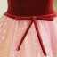 Élégant Bordeaux Paillettes Robe De Bal 2023 Princesse Bretelles Spaghetti Gonflée Manches Courtes Noeud Ceinture Dos Nu Longue Robe De Ceremonie