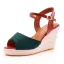 Chic / Beautiful Beach Street Wear Dark Green Braid Womens Sandals 2025 9 cm Wedges Open / Peep Toe Sandals