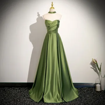 Sexy Salvie Grønn Ballkjoler 2025 Prinsesse Strapless Uten Ermer Ryggløse Lange Formelle Kjoler