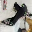 Chic / Belle Noire Faux Diamant Promo Escarpins 2024 Satin 10 cm Talons Aiguilles À Bout Pointu Escarpins Talons Hauts