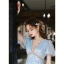 Sparkly Sky Blue Sequins Evening Dresses 2022 A-Line / Princess Scoop Neck Short Sleeve Floor-Length / Long Evening Party Formal Dresses
