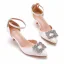 Chic / Belle Blanche Faux Diamant Chaussure De Mariée 2023 Bride Cheville 5 cm Talons Aiguilles À Bout Pointu Mariage Sandales Talons Hauts