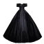 Elegante Schwarz Satin Ballkleider 2023 Ballkleid Off Shoulder Kurze Ärmel Rückenfreies Lange Festliche Kleider