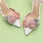 Lovely White Pearl Appliques Bow Prom Womens Sandals 2024 Ankle Strap 9 cm Stiletto Heels Pointed Toe Womens Shoes High Heels
