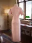 Chinese style Blushing Pink Evening Party Cheongsam 2025 Trumpet / Mermaid High Neck Short Sleeve Tea-length