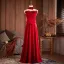 Vintage / Retro Red Appliques Prom Dresses 2026 A-Line / Princess Strapless Sleeveless Backless Floor-Length / Long Formal Dresses