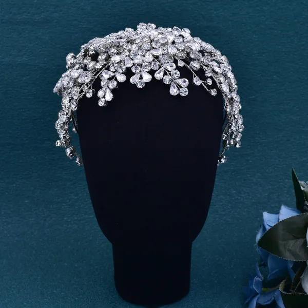 Sjarmerende Hvit Rhinestone Legering Har Tilbehor Bryllup 2024