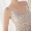 Sexy Beige Paillettes Robe De Soirée 2022 Trompette / Sirène Bretelles Spaghetti Sans Manches Dos Nu Longue Soirée Robe De Ceremonie