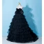 Audrey Hepburn-Stil Schwarz Fallende Rüsche Abendkleider 2023 Ballkleid Bandeau Ärmellos Rückenfreies Sweep / Pinsel Zug Abend Festliche Kleider