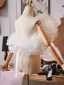 Modest / Simple White Handmade  Ruffle Evening Party Short Sleeve shawl 2025