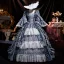 Medieval Vintage / Retro Olive Green Lace Flower Bow Prom Dresses 2025 Ball Gown Square Neckline Bell sleeves Backless Floor-Length / Long Prom Formal Dresses