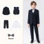 Pool Blue 6-piece Long Sleeve Wedding Boys Wedding Suits 2024 Body Jewellery Coat Pants Shirt Tie Vest