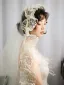 Vintage / Originale Blanche En Dentelle Fleur 1.5 m Voile De Mariée 2026 Tulle