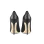 Mode Schwarz Abend Leder Pumps Hochhackige 2024 10 cm Stilettos Spitzschuh Damenschuhe