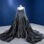 High-end Black Handmade  Beading Sequins Evening Dresses 2022 Trumpet / Mermaid V-Neck Long Sleeve Floor-Length / Long Evening Party Formal Dresses
