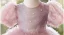 Chic / Beautiful Blushing Pink Birthday Ruffle Short Flower Girl Dresses 2024 Ball Gown Scoop Neck Puffy Short Sleeve