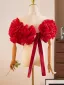 Chic / Beautiful White Handmade  Flower Prom Jackets & wraps shawl 2024