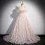 Flower Fairy Appliques Sequins Prom Dresses 2024 Ball Gown Off-The-Shoulder Sleeveless Backless Floor-Length / Long Formal Dresses