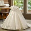 Elegante Ivory / Creme Applikationen Geburtstag Blumenmädchenkleider 2026 Ballkleid Rundhalsausschnitt Geschwollenes Kurze Ärmel
