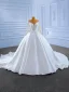 Luxe Ivoire Fait main Perlage Perle Paillettes Robe De Mariée 2022 Robe Boule Encolure Dégagée Manches Longues Chapel Train Mariage
