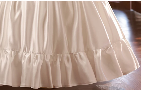 Vintage / Originale Ivoire Anniversaire Robe Ceremonie Fille 2024 Robe Boule V-Cou Gonflée Manches Courtes Longue