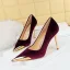 Fashion Burgundy Evening Party Suede Pumps 2023 10 cm Stiletto Heels Pointed Toe Pumps High Heels