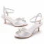 Sexy White Pearl Summer Prom Womens Sandals 2023 Satin Ankle Strap 6 cm Stiletto Heels Open / Peep Toe Sandals High Heels