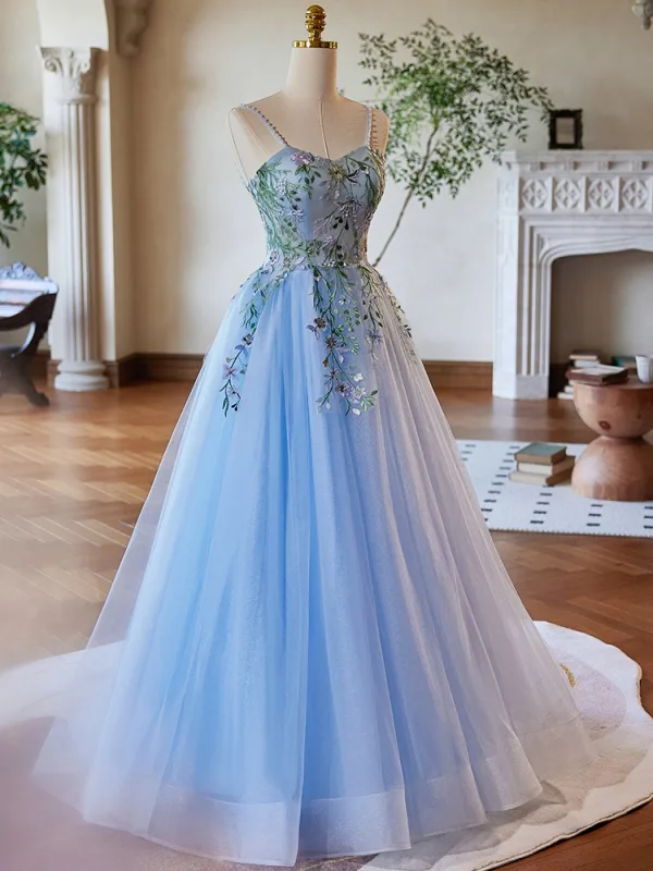 blue formal prom dresses Beautiful Royal Blue Long Mermaid High-neck Sequined Formal Prom Dress main image 1