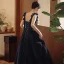 Vintage / Retro Navy Blue Suede Evening Dresses 2023 A-Line / Princess Spaghetti Straps Sleeveless Backless Floor-Length / Long Evening Party Formal Dresses