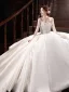 Elegant White Pearl Satin Wedding Dresses 2024 Ball Gown Strapless Sleeveless Backless Court Train Wedding